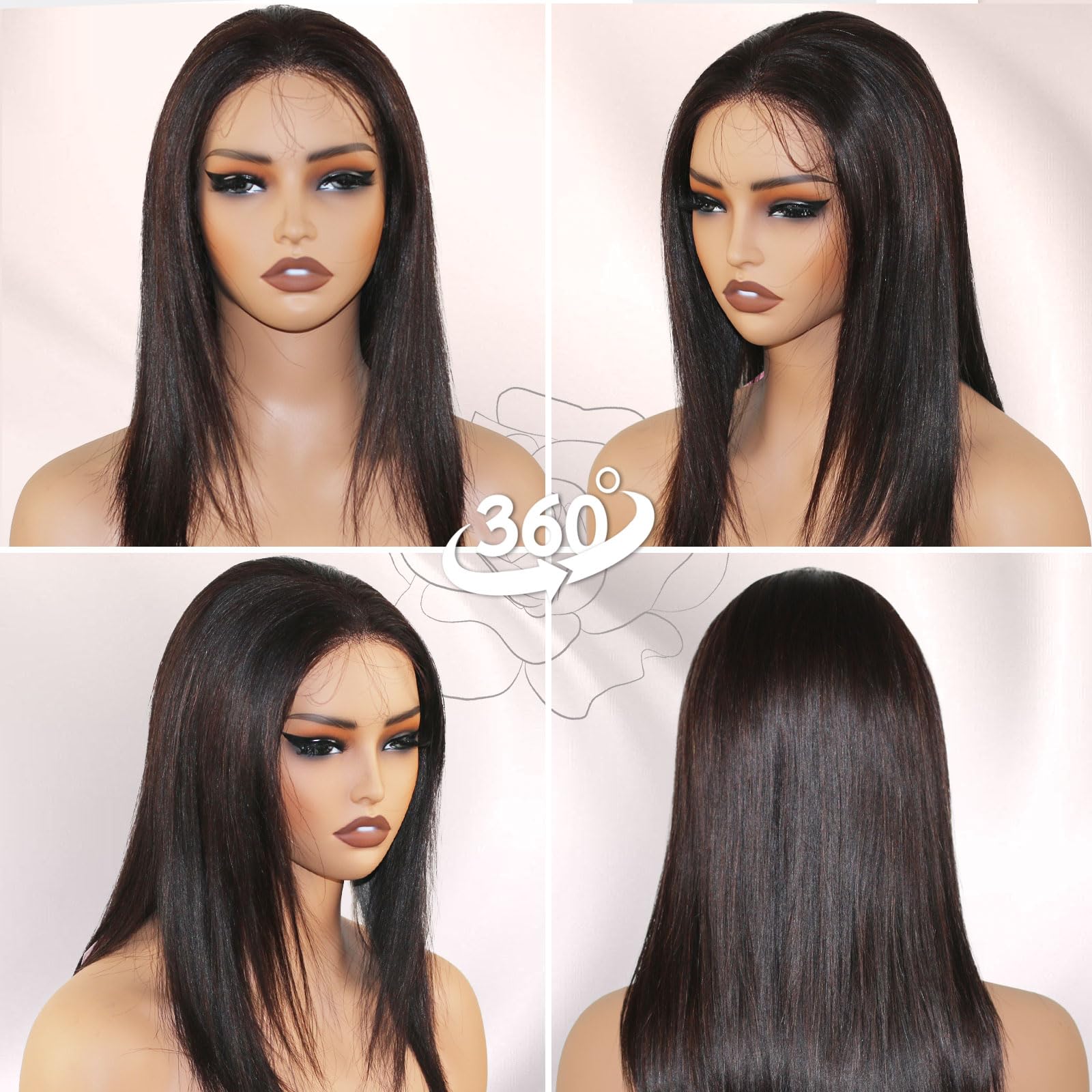 13x6 HD Lace Glueless Human Hair Wig 20 Inch Pre Plucked Wear and Go Amazon.com : Megalook hair Wear and Go Glueless Wigs Human  main image 2