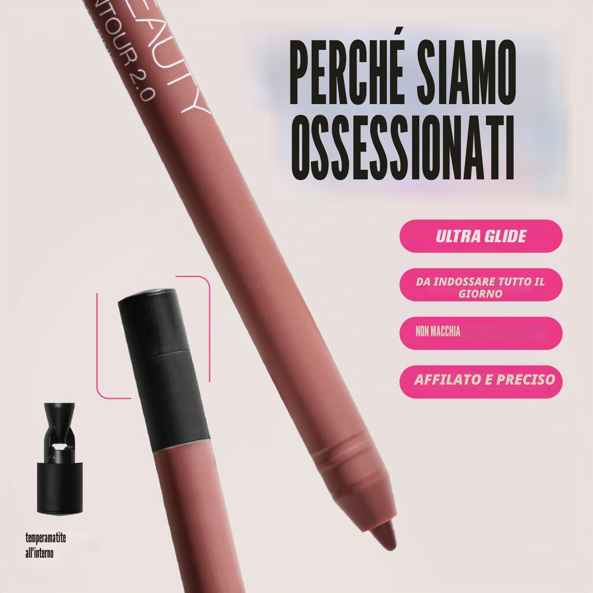 HUDA BEAUTY ORIGINAL | Juicy Bombshell LiP DUO Kit - Astuccio per trucco labbra | 1 rossetto Contour 2.0 - Bombshell Pinky Brown (0,3 g) + 1 FAUX FILLER (1,9 ml) | by BELLA
