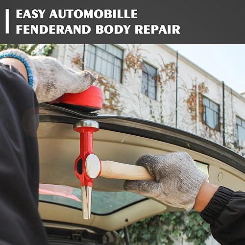 Miniatura 6 de Herramienta de reparación de carrocería automática de 9 piezas, herramienta de guardabarros de cuerpo de acero al carbono, martillo de cuerpo