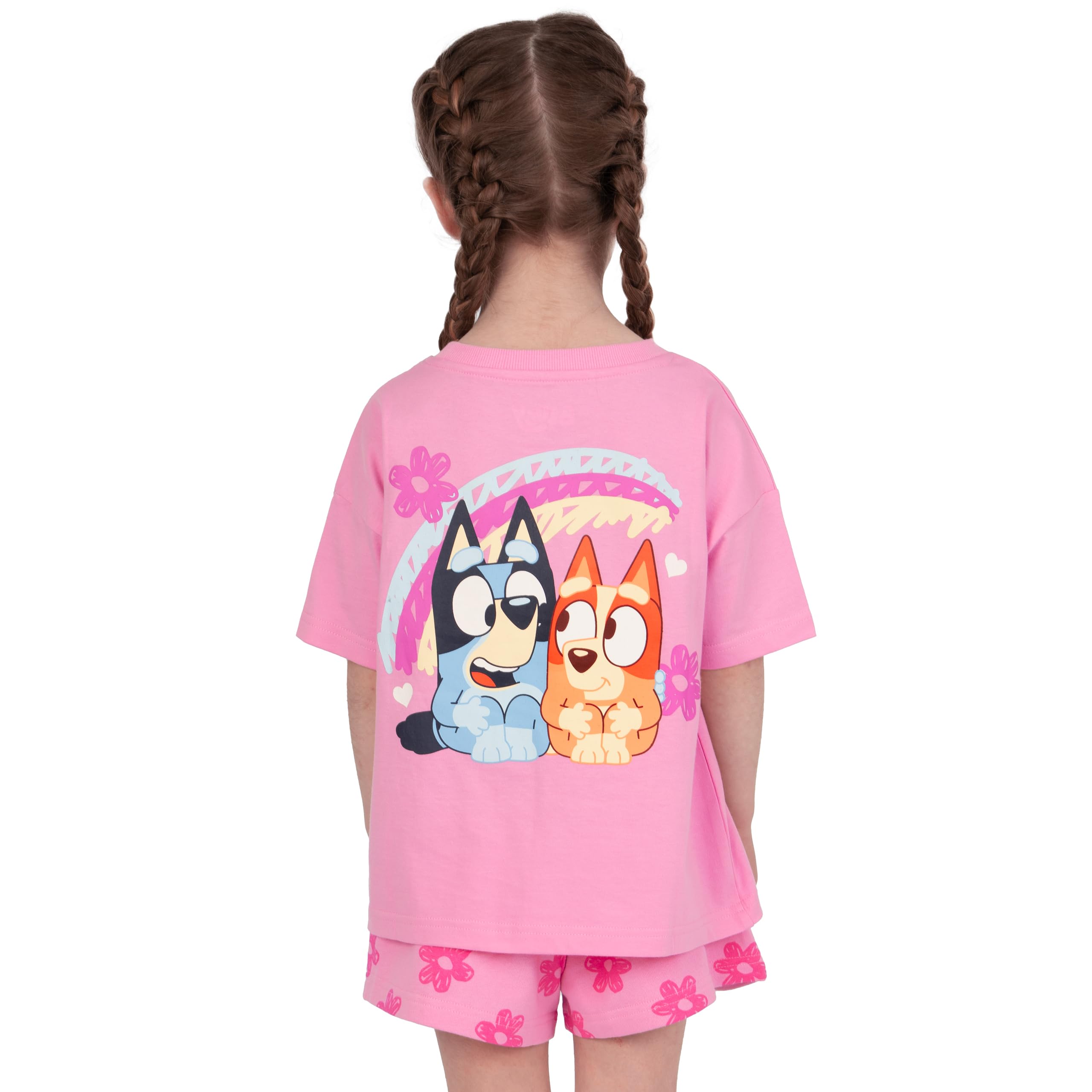 BlueY Mädchen T-Shirt Und Shorts Set, Bingo Outfit Set, Sommerkleidung Für Mädchen