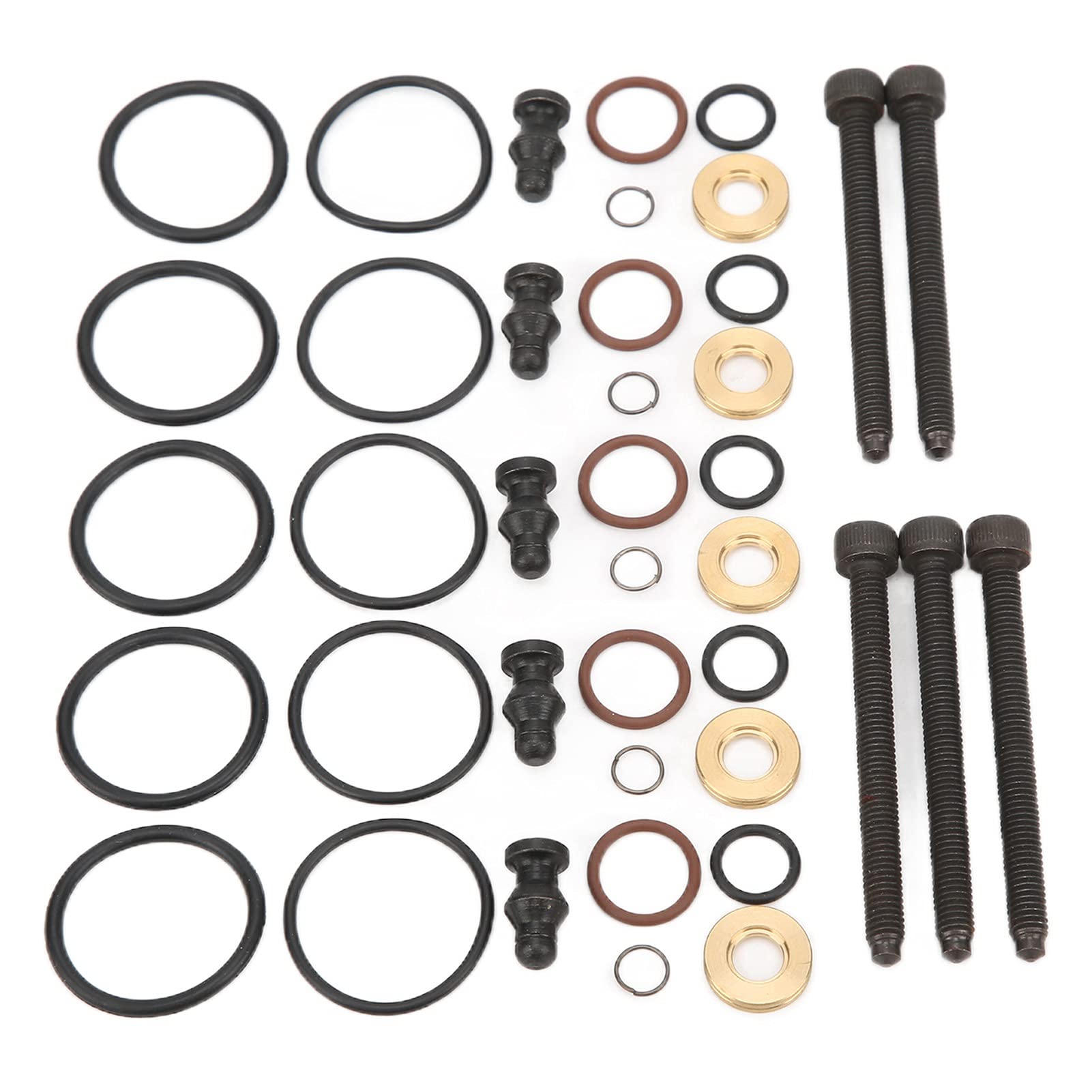 Sellos de Inyector de Kit con 5 Tornillos 038198051B Reemplazo para 2.5TDI R5 128kw 2003 2010, Compatible con 038198051C, 1417010997, 070103385A, Juntas de Inyector de Ajuste