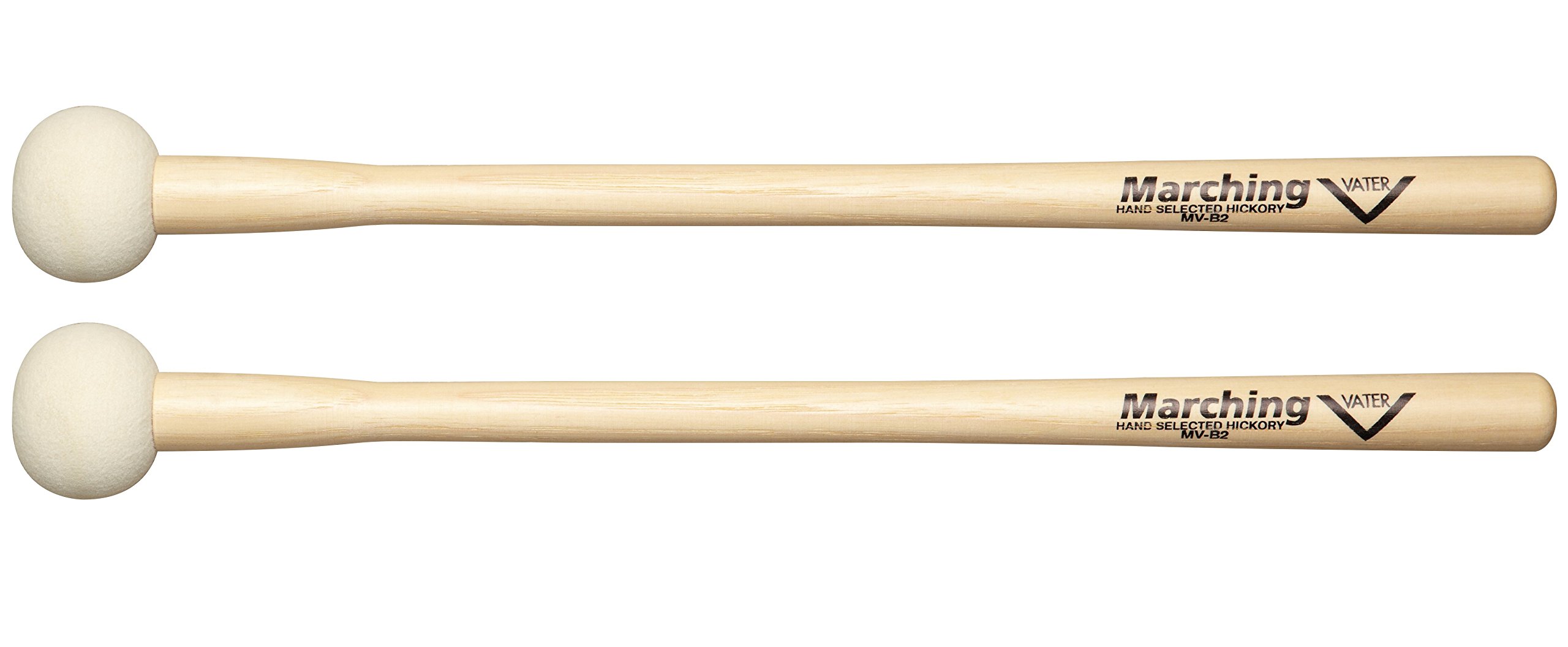 Vater DrumSticks B2 - Marching Bass Drum Mallet for 20"-22" |50.8-55.88cm Drums