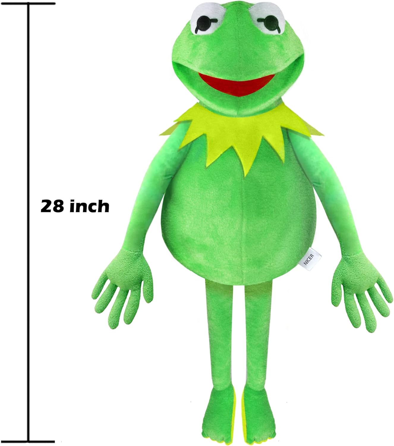 Kermit Frog Puppet, The Muppet Show, Soft Hand Frog Stuffed Plush Toy with 50 Pcs Kermit Frog Stickers, Halloween Christmas Thanksgiving Gift Ideas for Boys and Girls- 28 Inches : Toys & Games