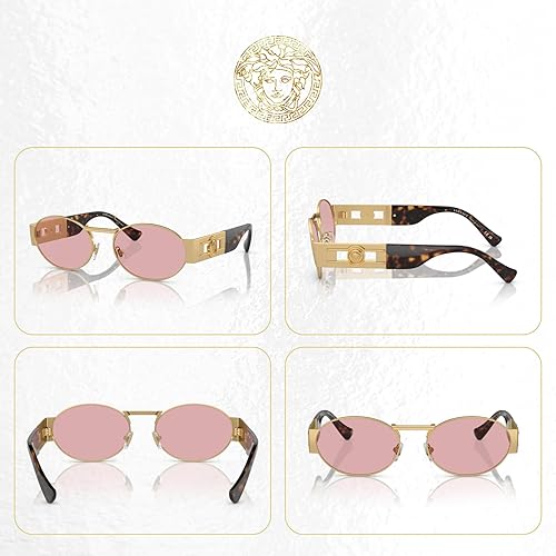 Miniatura 3 de Versace VE2264 Gafas de sol ovaladas para hombre para mujer + paquete con kit de gafas de diseño iWear de cortesía
