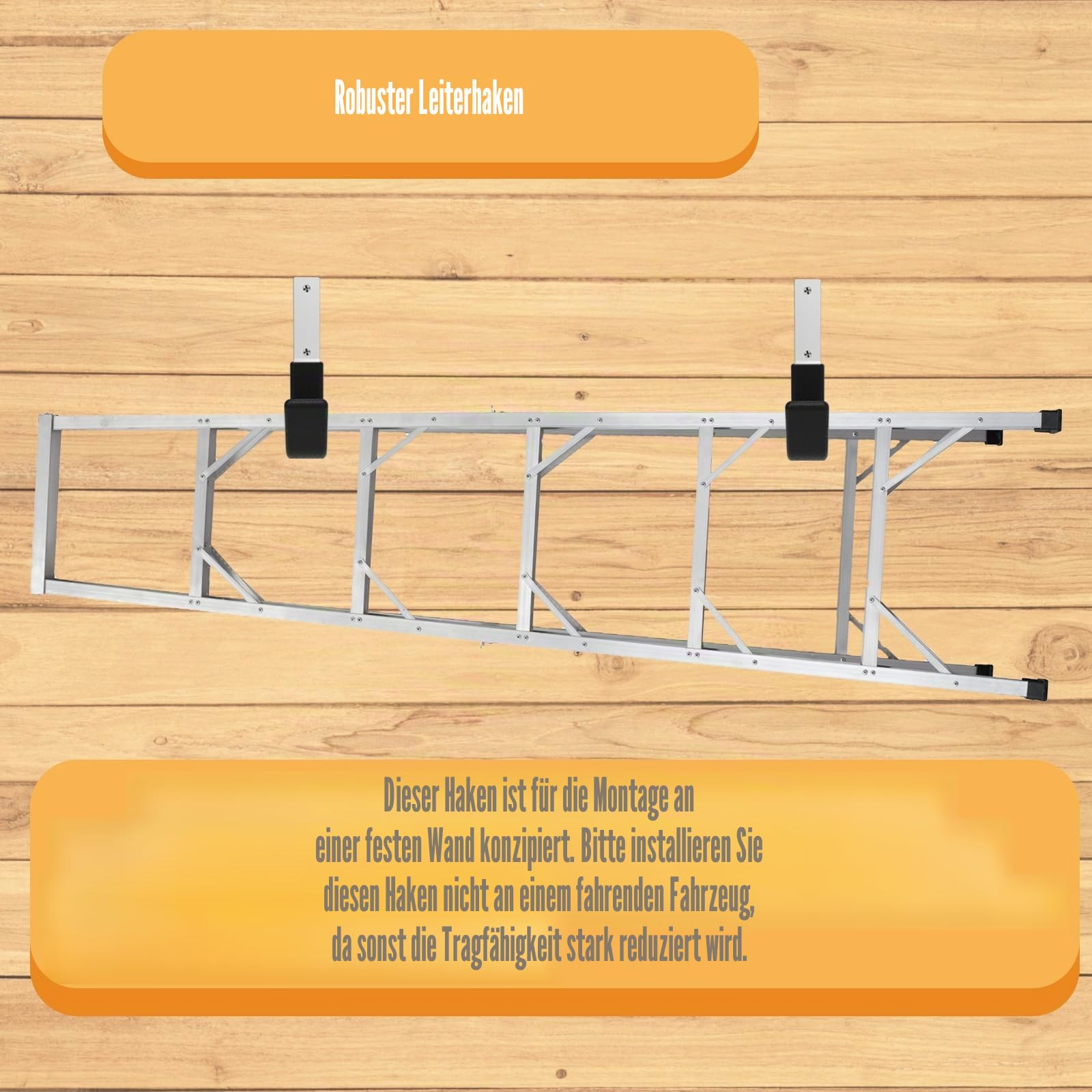 Robuste Haken für Garage, Aufbewahrung, Utility-Haken, Wandhalterung, Garagenhaken, strapazierfähig, Garagen-Wandhaken, Leiterhaken, Laubgebläse-Aufhänger (2 kleine und 2 mittel)