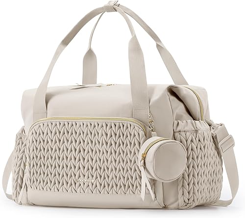 Miniatura 8 de mommore - Bolso para pañales, bolsos de gran capacidad para viajes, bolso para hospital para parto, bolso para bebé con estuche para chupete |