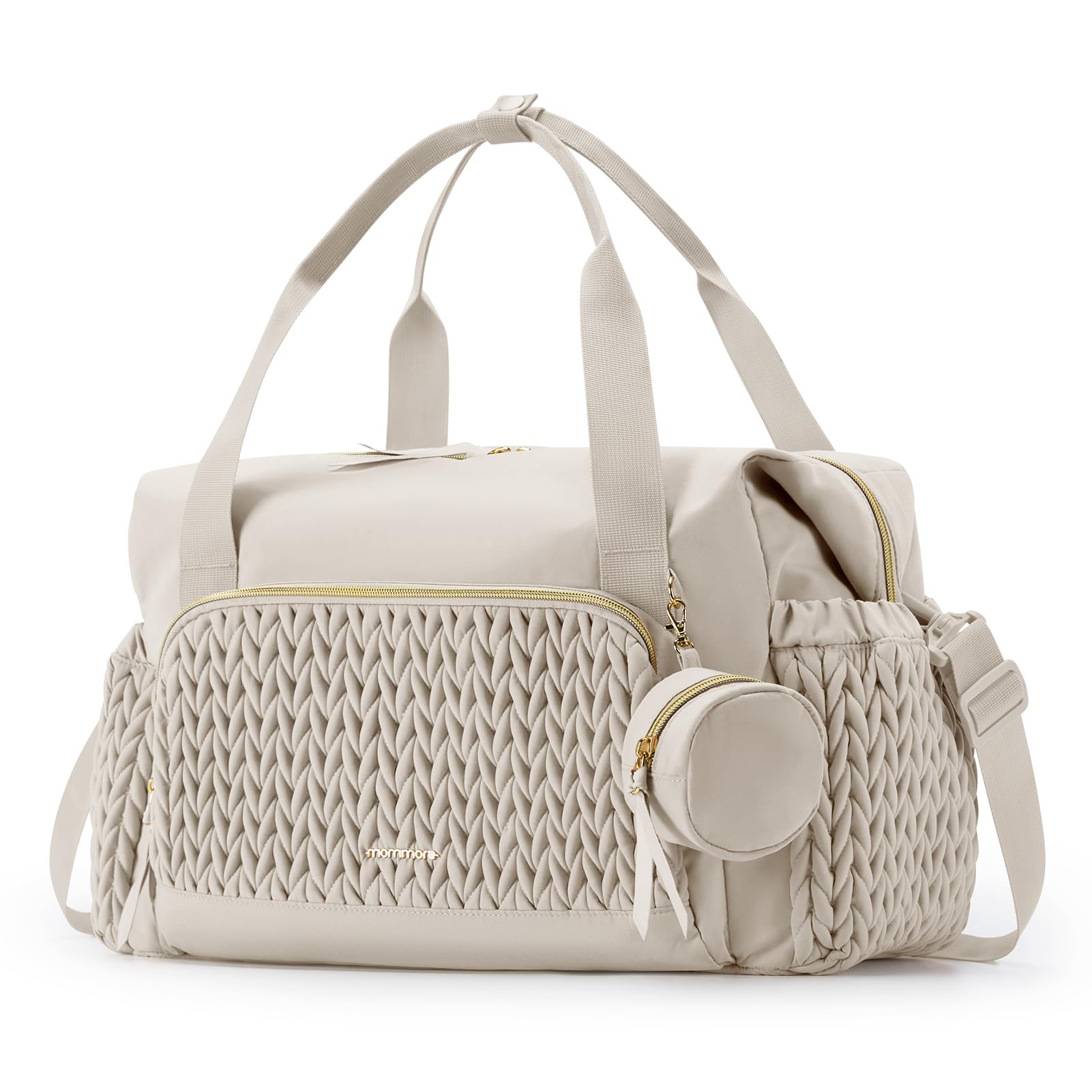 mommore Diaper Bag Tote Large Travel Baby Bag with Pacifier Case