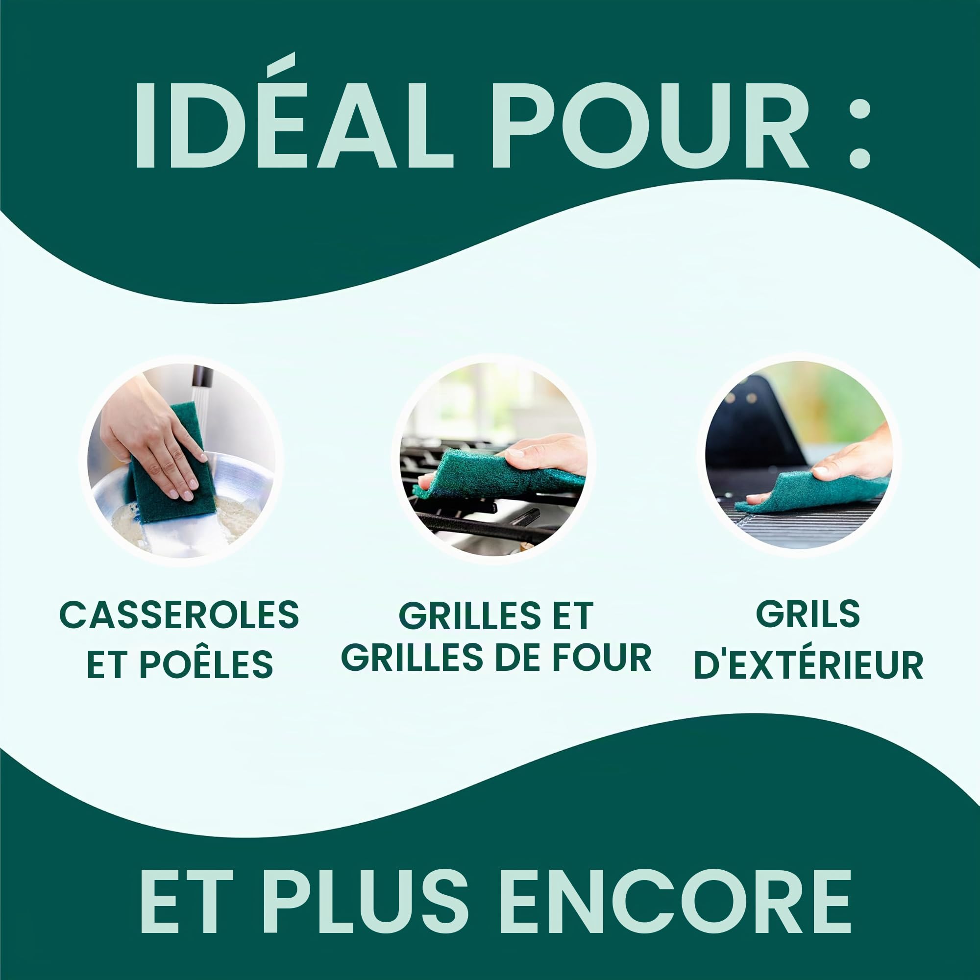 Scotch-Brite Lot de 30 tampons à récurer Robustes pour Cuisine et Nettoyage de la Vaisselle