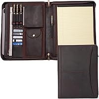 Vista 9 de Cartera personalizada de cuero vegano con bolsillo frontal para hombres y mujeres, carpeta con cremallera personalizada para cuaderno de 8.5 x 11