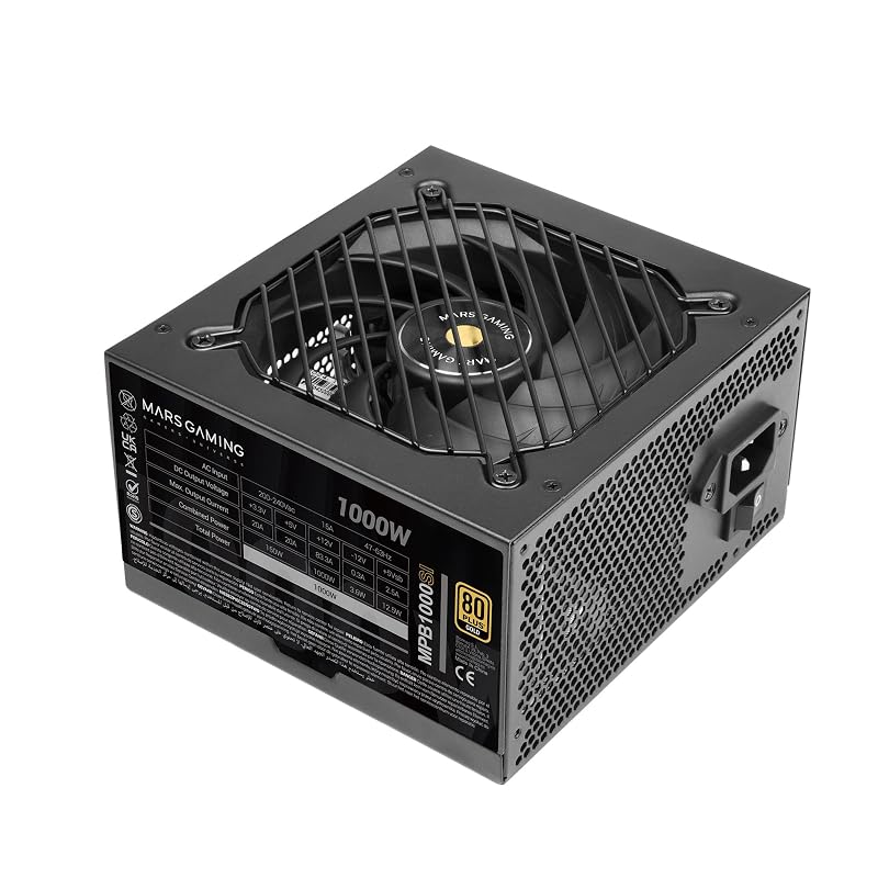 Mars Gaming MPB1000SI Alimentatore 1000W — 80 Plus Gold con condensatori giapponesi
