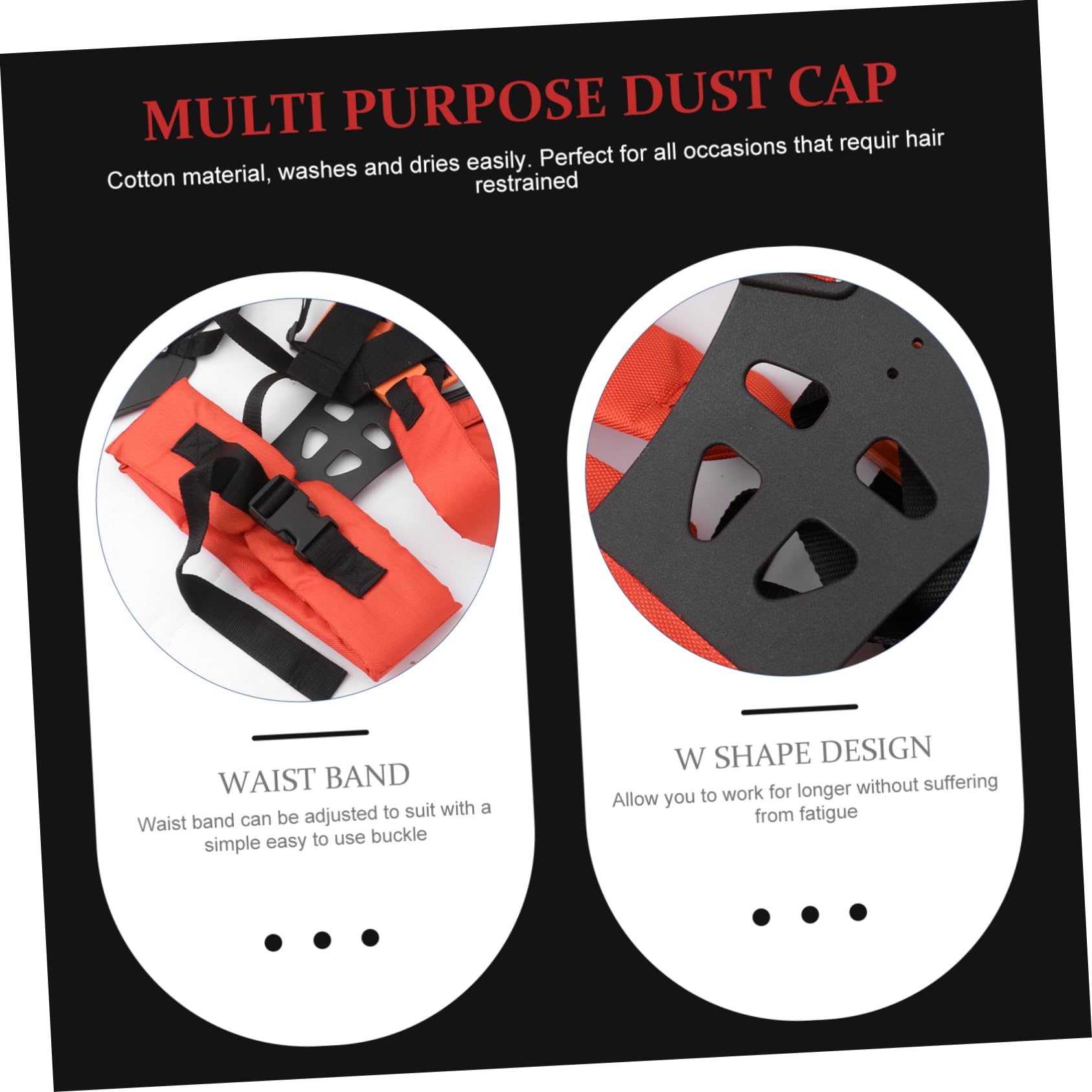 Mipcase Imbracatura Doppia per Decespugliatore W Tessuto Arancia | Imbottita, Cintura di Supporto per Potatura e Taglio, Struttura a Doppie Spalle
