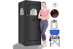 Portable Sauna Tent for Home with Remote Control & RGB LED Light