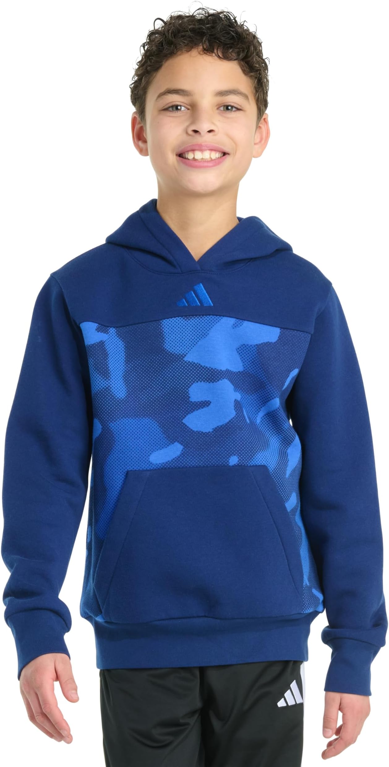 Boys' Long Sleeve Color Block Halftone Camo Printed Pullover Hoodie