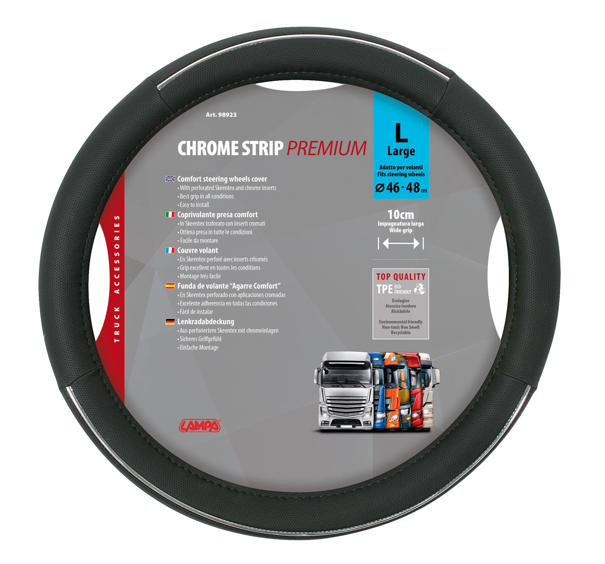 Lampa Couvre-Volant Chrome Strip 46/48 cm Noir