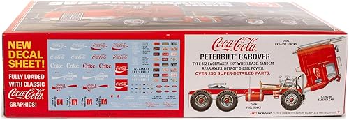 Miniatura 3 de AMT Peterbuilt 352 Pacemaker Cabover (Coca Cola) Kit de modelo a escala 125 (AMT1090)
