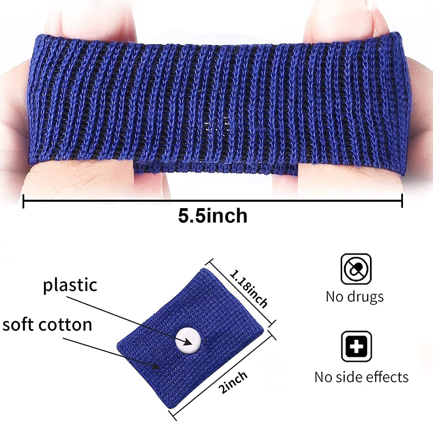 12 pcs Travel Sickness Bands with Storage Box, Motion Sickness