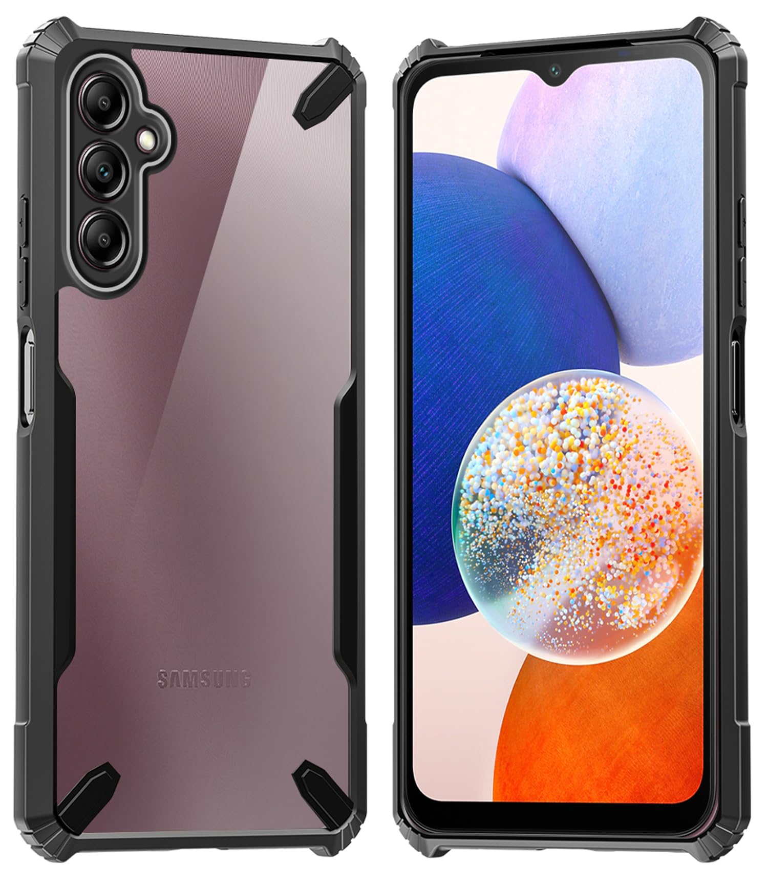 Kapa Bull Clear Back Cover for Samsung Galaxy A15 (5G) | [Military Grade Protection] Shock Proof Slim Hybrid Bumper Case (Black) (B0CV5FNK4X) Amazon Price History, Amazon Price Tracker