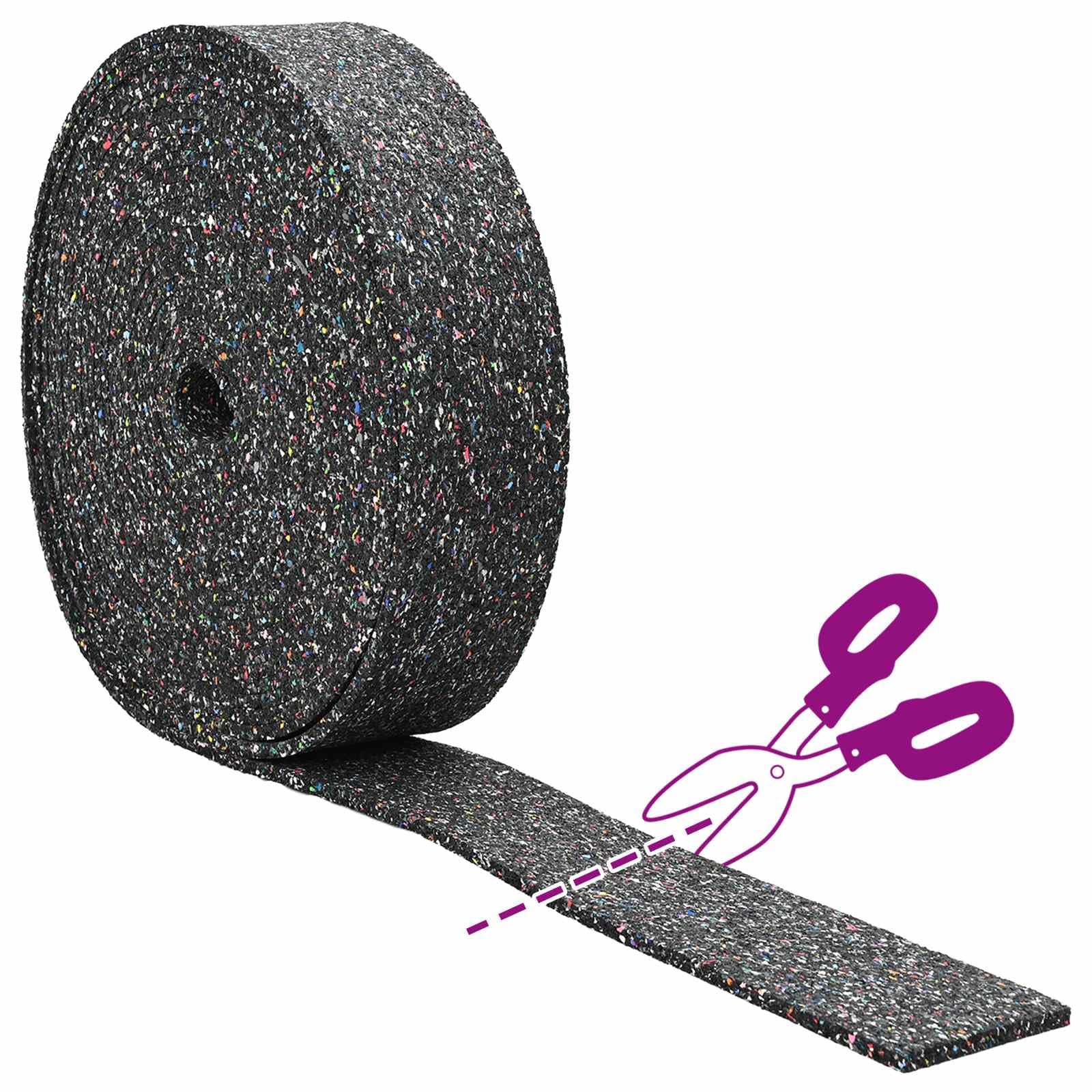 Generico Rullo in Gomma Nero Gomma,Altri,Forniture per Ufficio,Forniture Ufficio,Elastici,Nero,8.9 kg,42027272