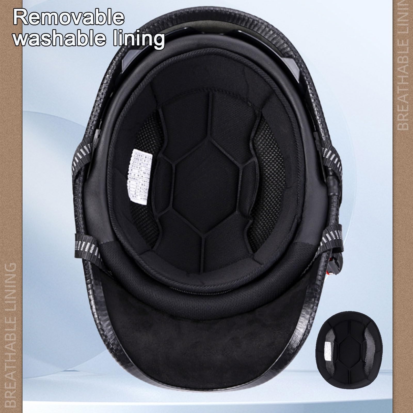 Kask motocyklowy z daszkiem, kaski motocyklowe z otwartą twarzą z ukrytą osłoną przeciwsłoneczną DOT zatwierdzony kask półskorupowy w stylu niemieckim do skutera Chopper ( Color : N , Size : L=58-60cm