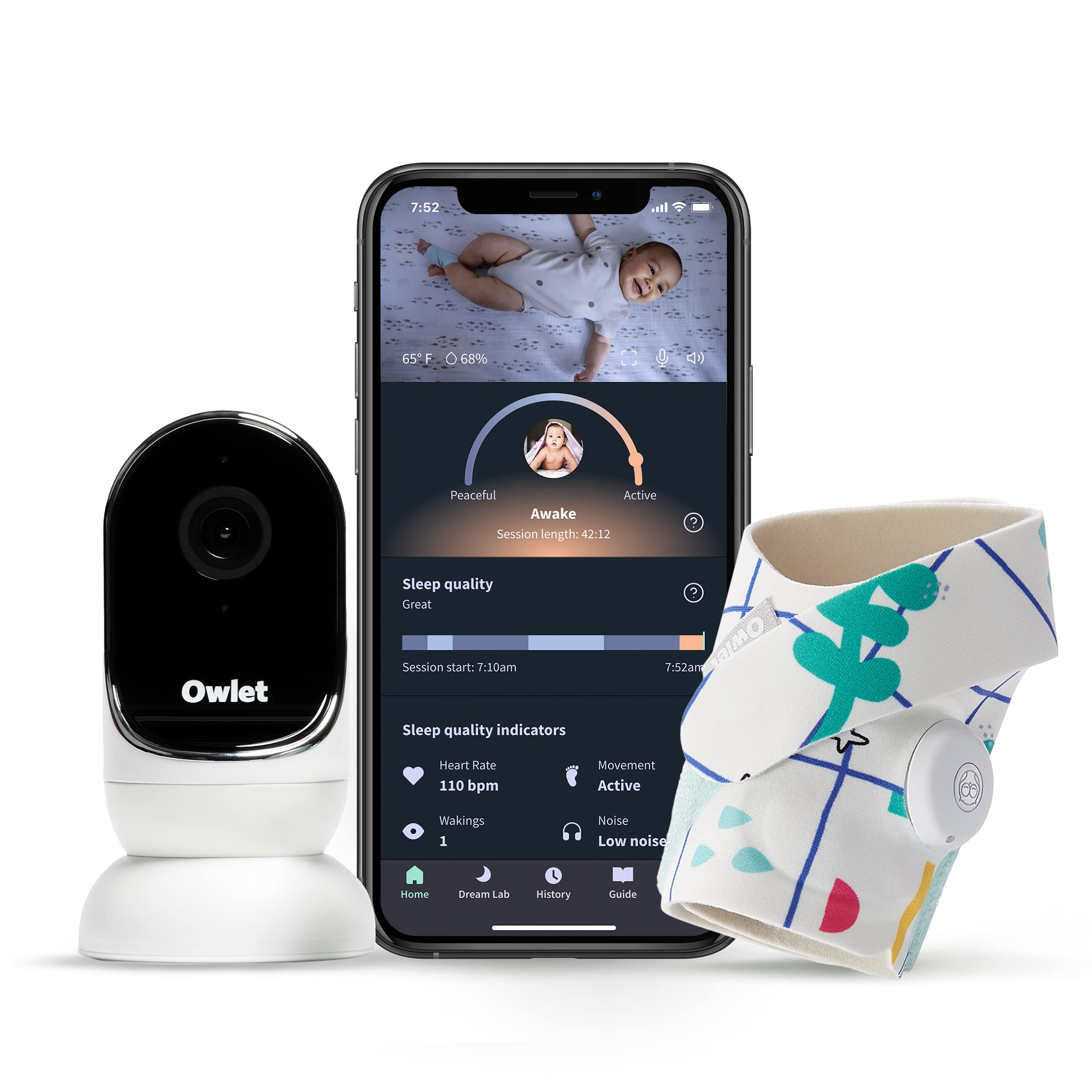 Owlet Dream Duo: Dream Sock Baby Monitor and HD Camera