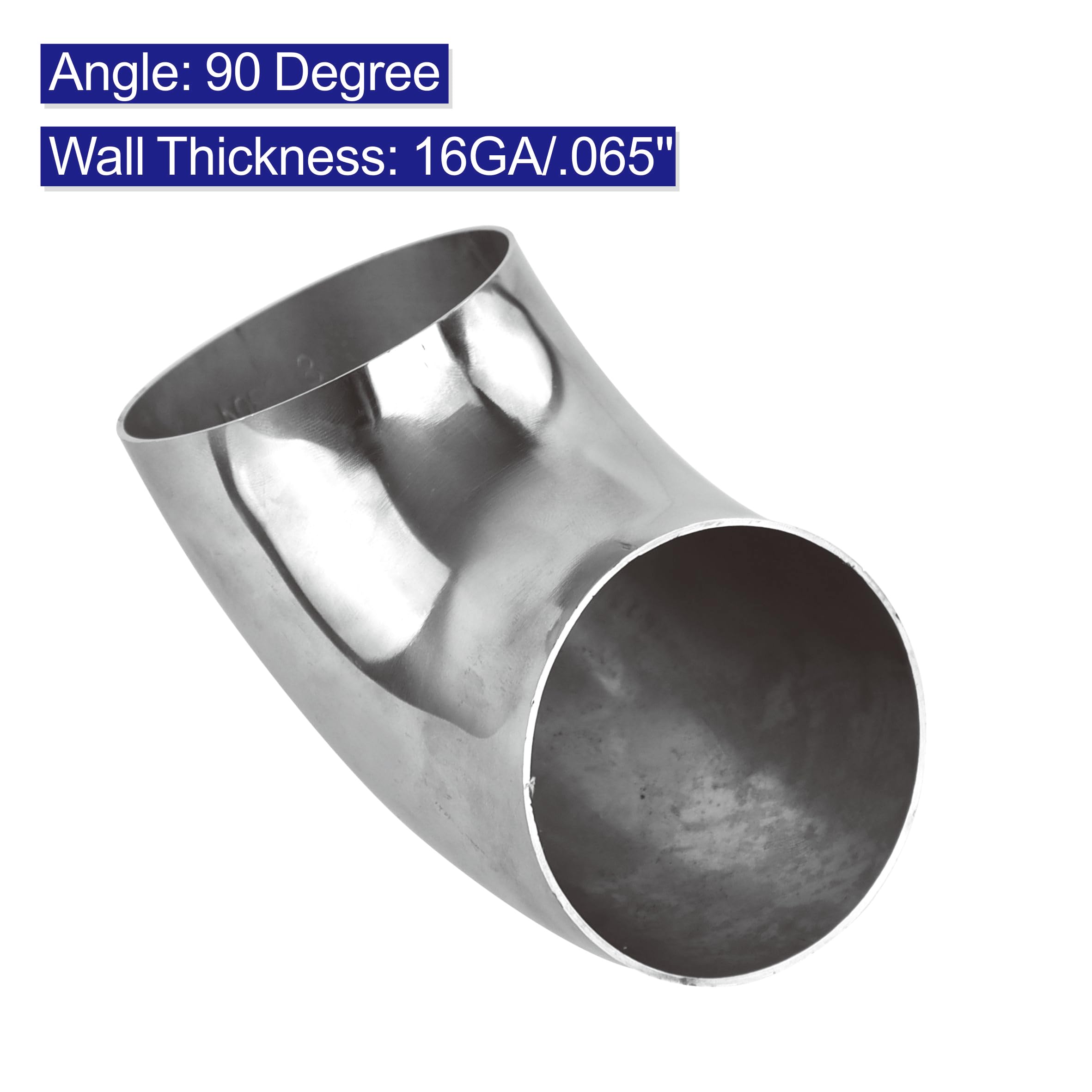 4PCS 2.5" 90° Stainless Steel Elbow, Mandrel Bend Elbow - Image 3