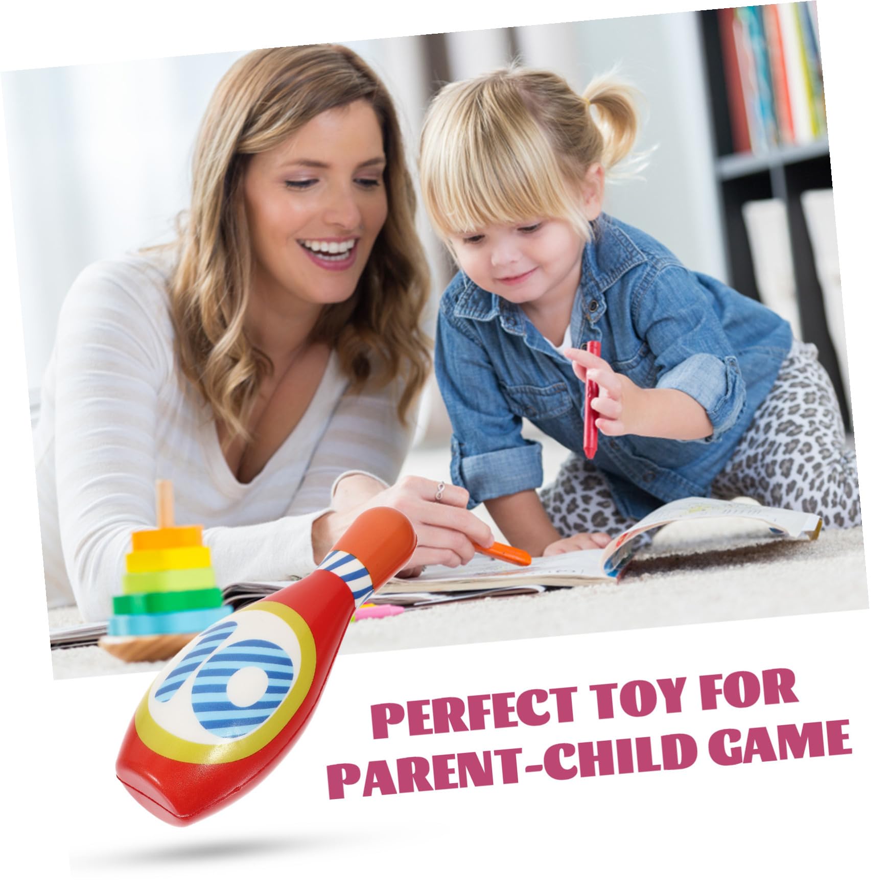 SOIMISS Gioco Bowling per Cotone PU Morbido Kit Sportivo per Indoor e Outdoor Birretti e Palline Gioco Interattivo Genitori-Figli per età