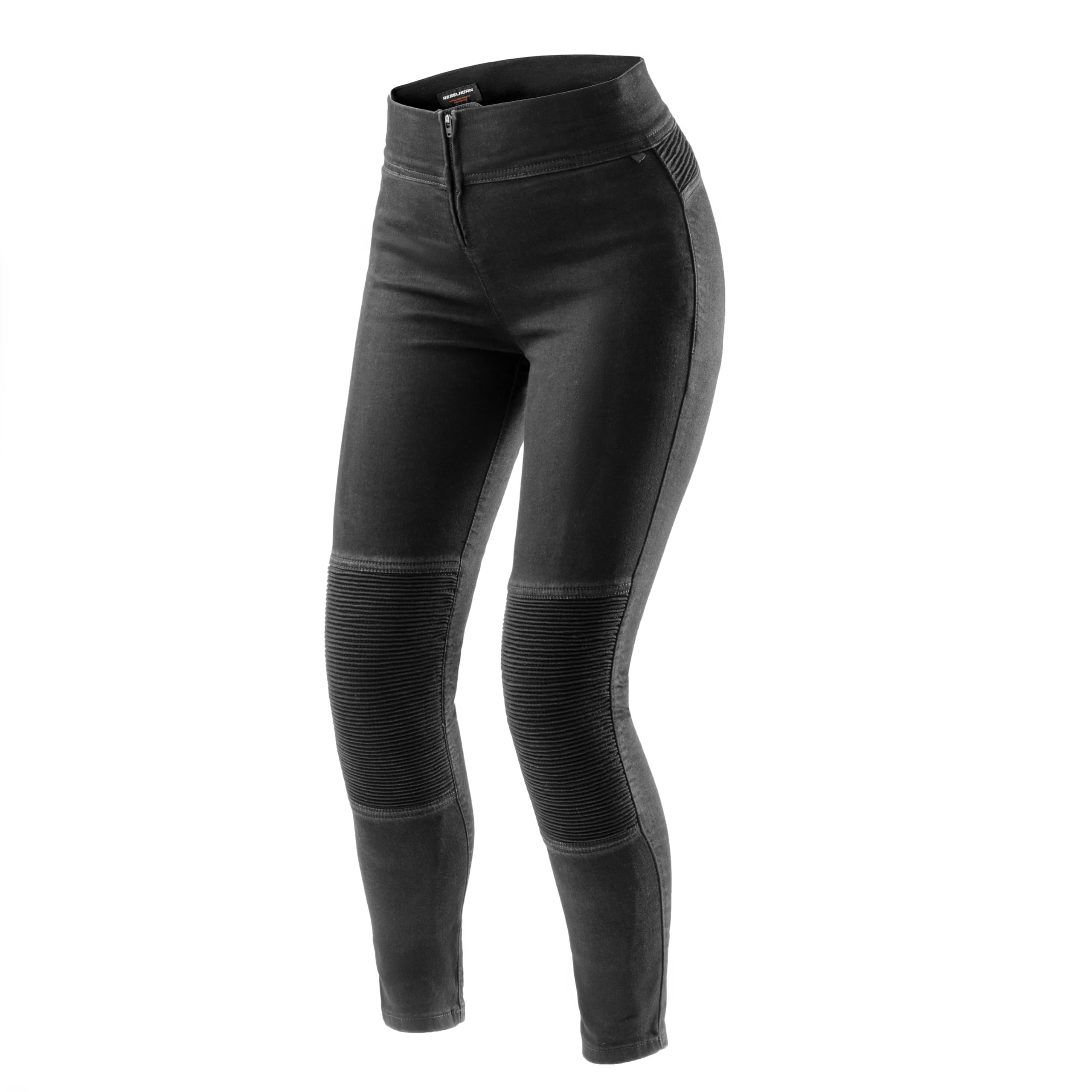 REBELHORN Chica Motorradleggings Motorradhose Damen | Aramidfaser Futter | Knie und Hüftprotektoren Stufe 2 | Tasche für Steißbeinprotektor | Hohe Taille | Skinny Fit