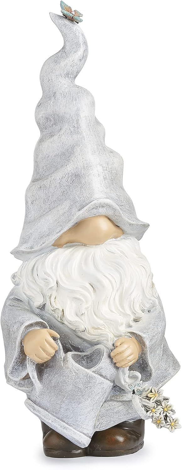 Roman Giftware Inc., Garden Collection, Gnome with Watering Can Statue, 13.75" H, Decorative, Garden Gift, Home Outdoor Decor