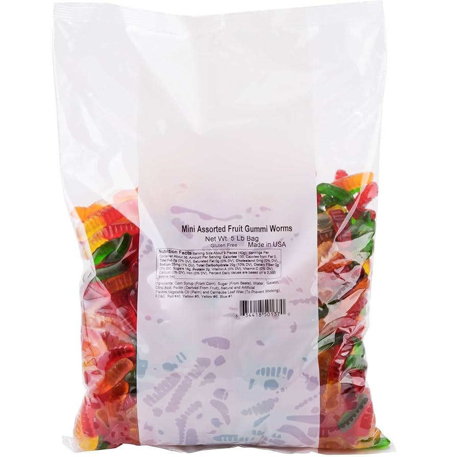 Amazon.com : Gummi Worms Topping - 20 lb. By TableTop King