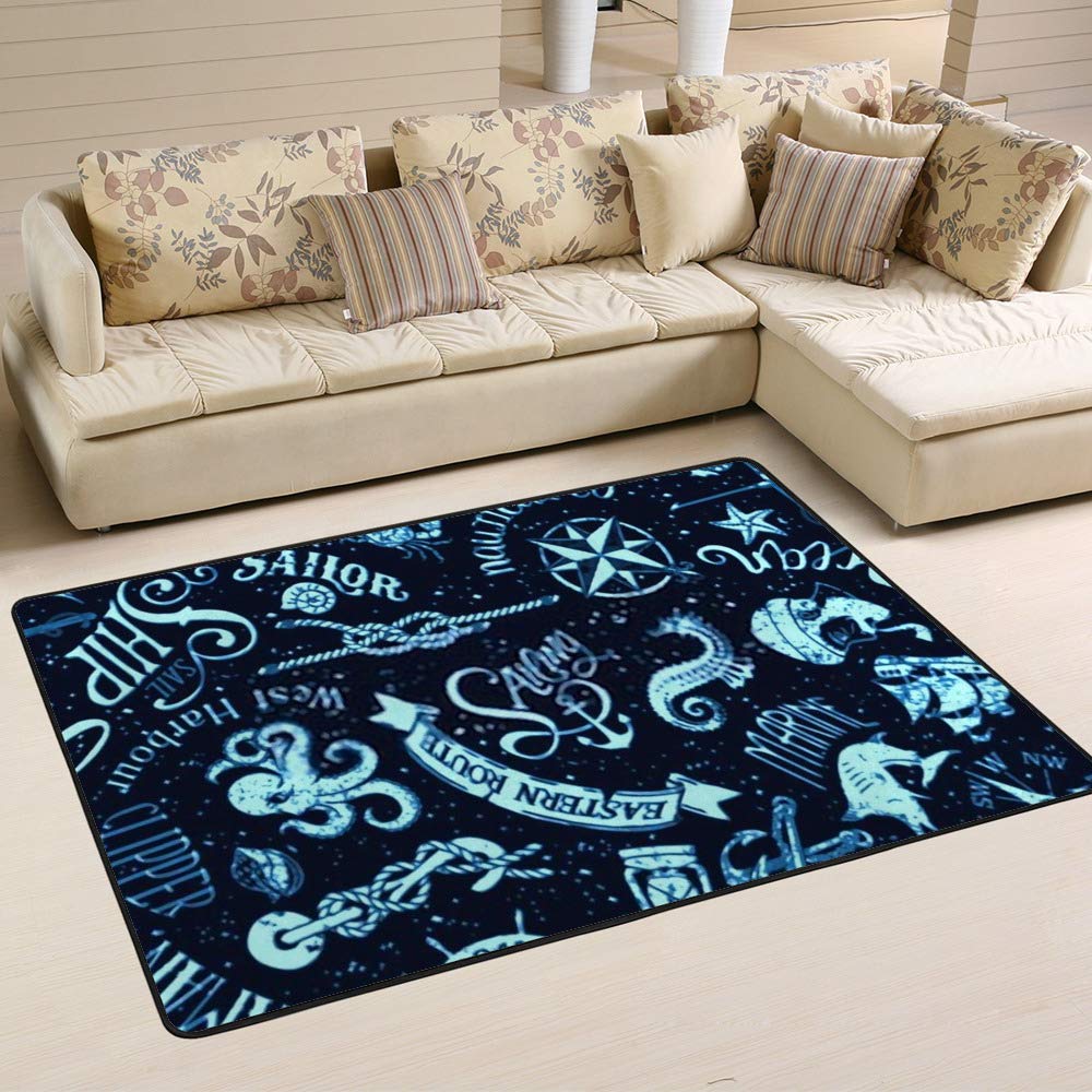 Tapis de grande taille vintage en microfibre pour salon et chambre chaleureuse