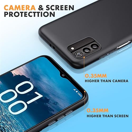 Miniatura 2 de Oududianzi - Funda para teléfono Nokia G100, con 2 protectores de pantalla, funda de silicona TPU suave y ligera, a prueba de golpes, antiarañazos,