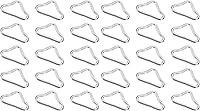 Vista 10 de EXCEART 40 piezas de anillos triangulares hebilla de correa para trampolín reemplazo reparación cinturón bolsa correas clips