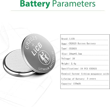 LiCB CR2025 3V Lithium Battery(10-Pack)