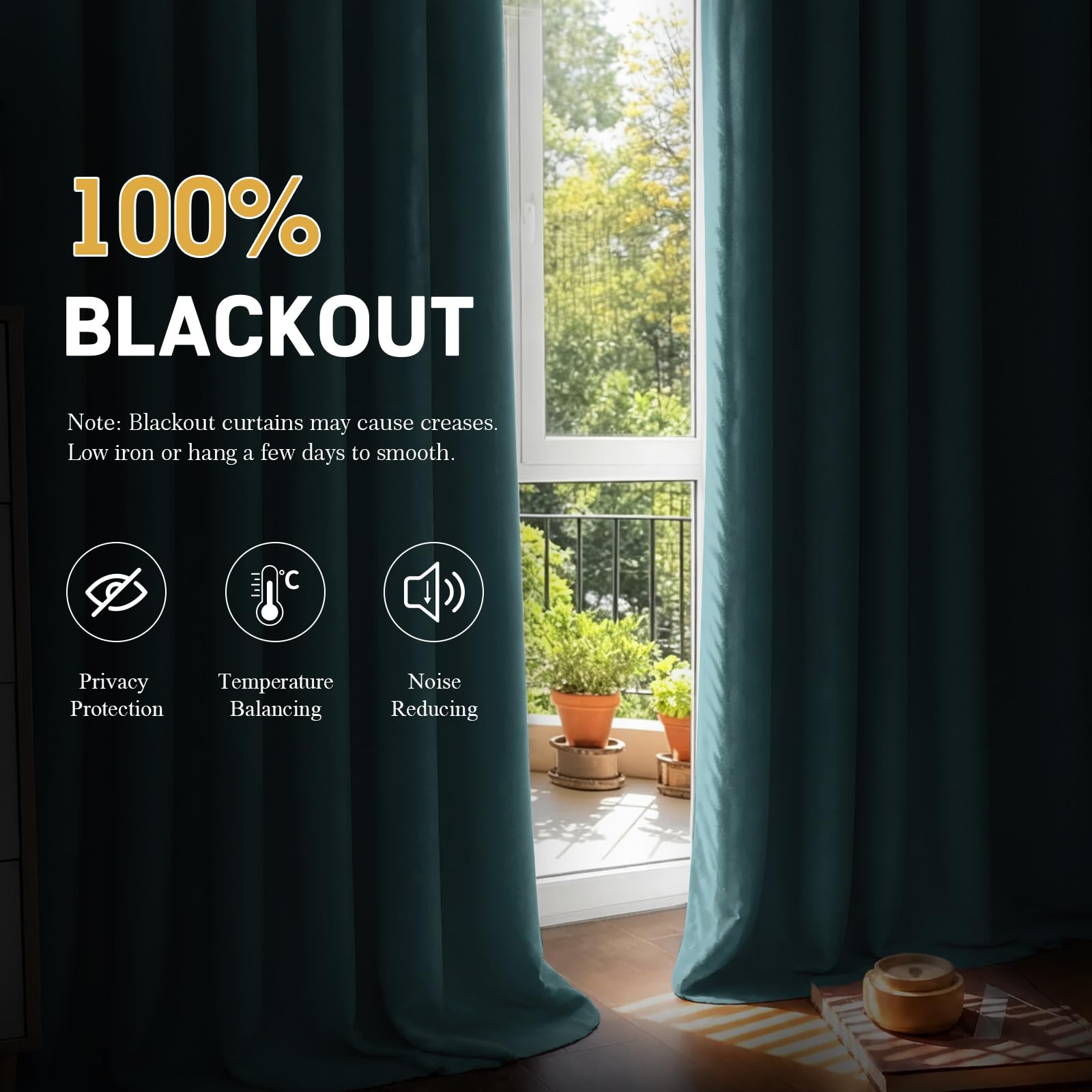 Ystyle Verdunkelungsvorhänge mit Ösen 100% 2er Set, 140×240 cm, Türkis | Blackout Curtain Leinenoptik, Thermovorhang Gegen Kälte Und Hitze, Gardinen Blickdicht für Schlafzimmer Wohnzimmer