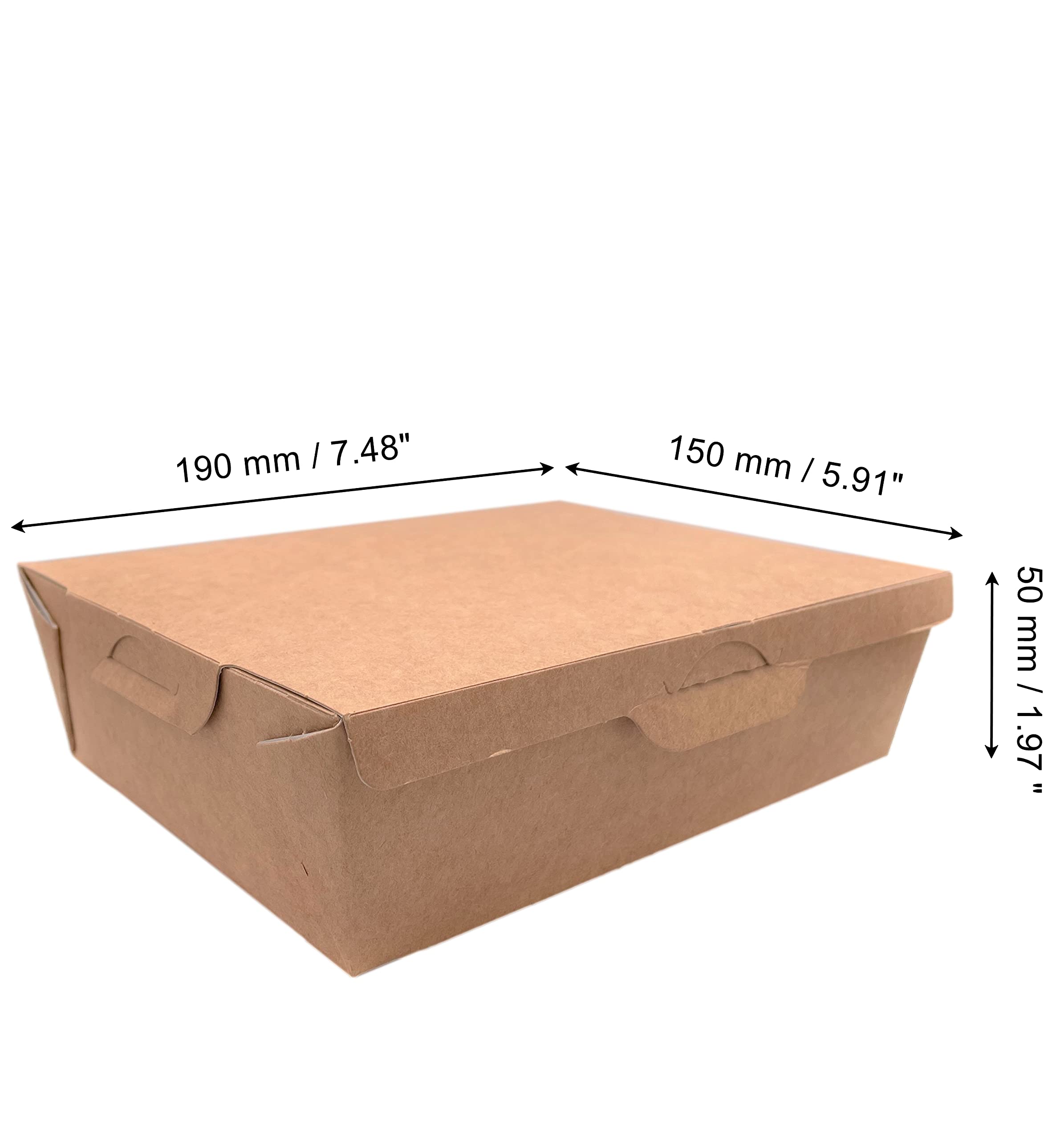 (Opakowanie 50 sztuk) pudełka na lunch z papieru typu kraft, pojemnik na żywność 1000 ml, na wynos fast food jednorazowe szczelne biodegradowalne, ekologiczne nadające się do recyklingu (50, 1000 ml)