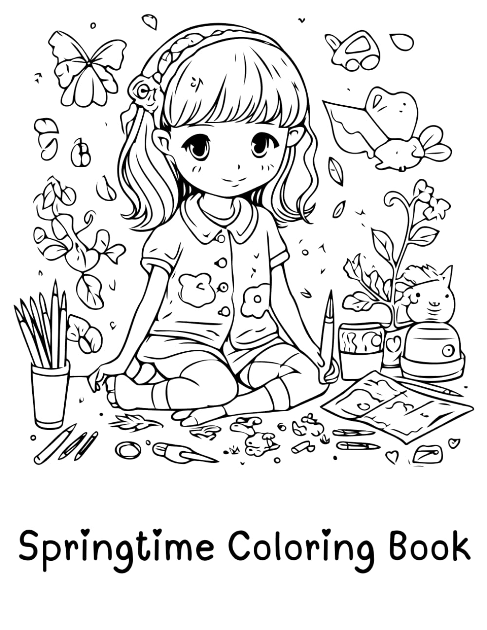Springtime Coloring book