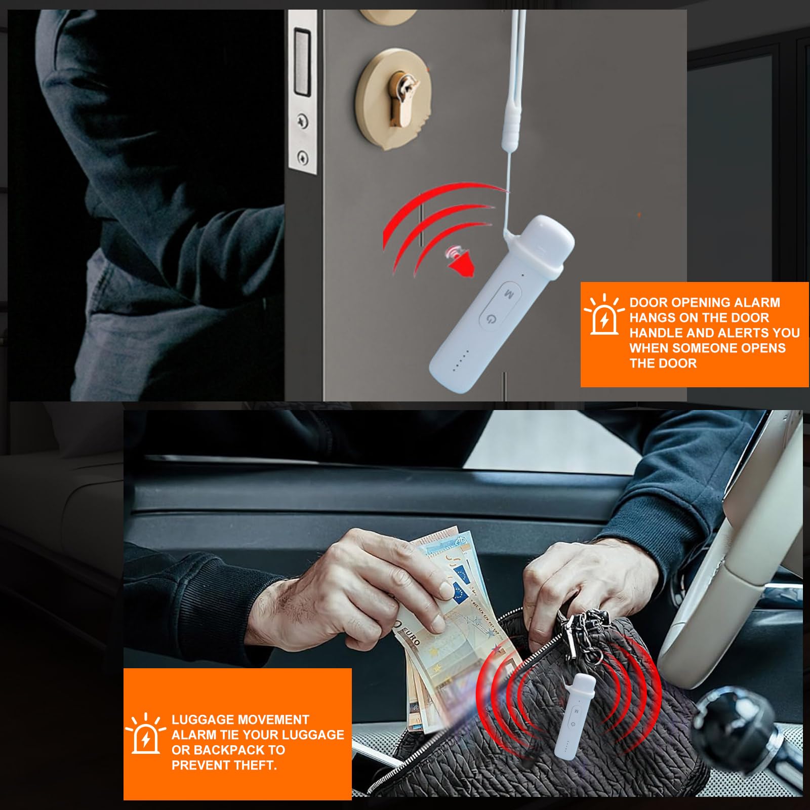 Détecteur de Caméra Cachée Anti-Espion Infrarouge Sans Fil, Détecteur GPS,Équipement Anti-Écoute Adapté aux Hôtels, Maisons de Location, Vestiaires,Voitures,Utilisation Intérieure,Alarmes sonores