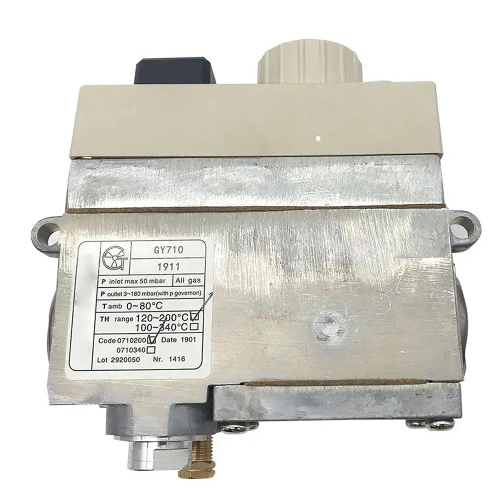 Rango de temperatura universal 120-200 ℃ del controlador de la estufa de gas de la válvula de gas GY710 for la freidora de gas