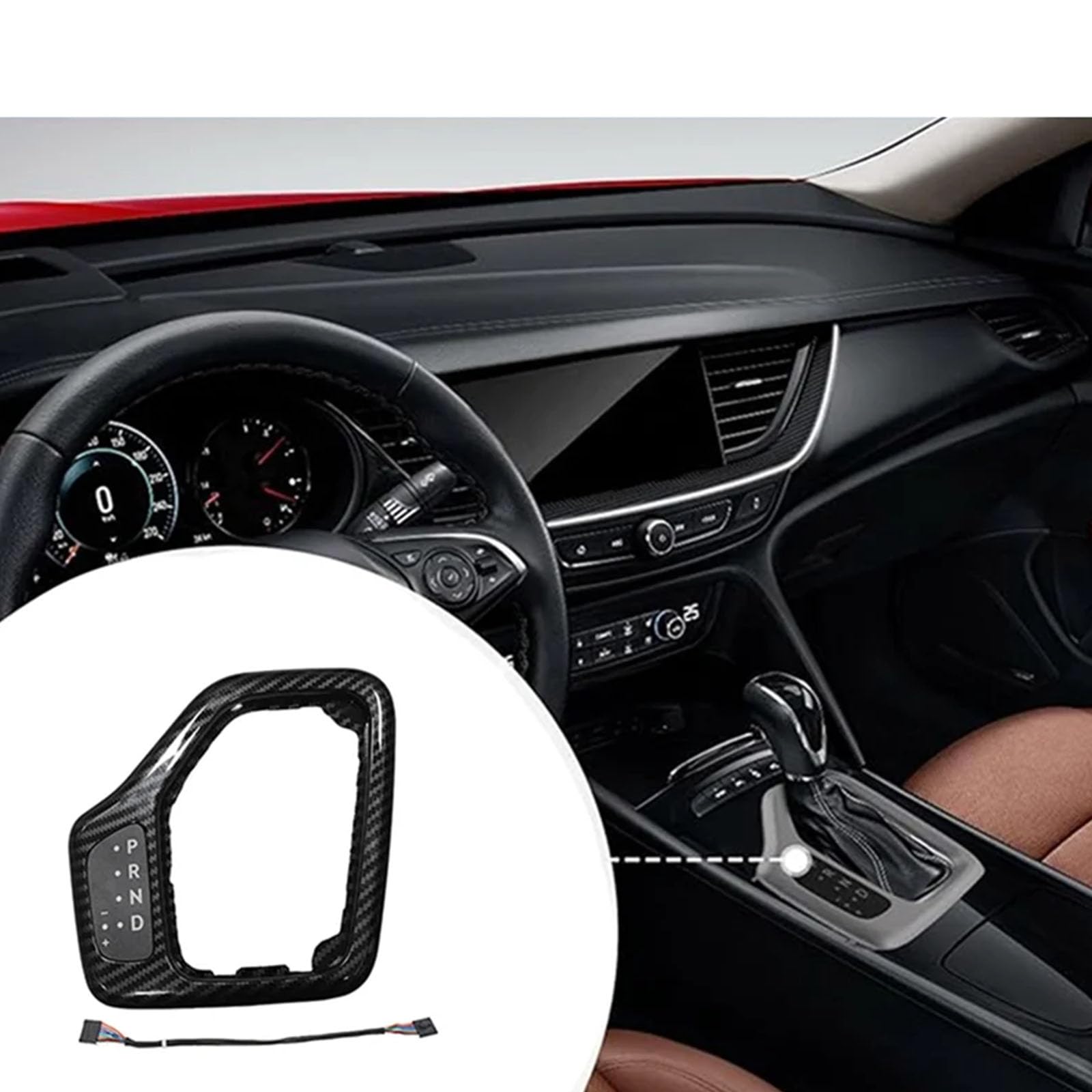 Ensemble de leviers de changement de vitesse de rechange pour voiture avec faisceau de câblage intégré Garniture en fibre de carbone 5YD27XSAAA 5YD27LS5AA Lunettes à levier de changement avec