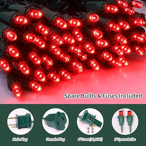 Miniatura 2 de Guirnalda de 100 luces rojas  Luces LED de Navidad de 21.6 pies, mini luces LED para interiores y exteriores, hogar, fiesta, boda, decoración del