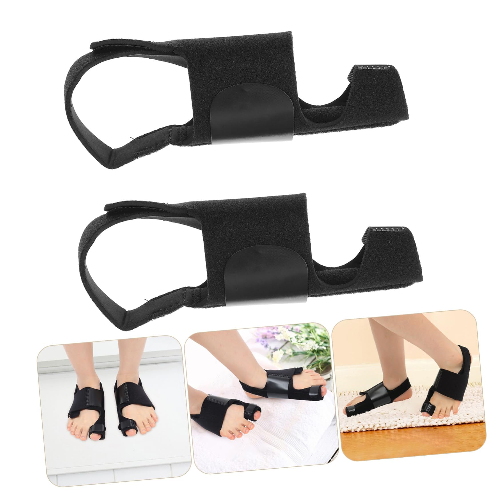 FRCOLOR Big Toe Spacer 1 Pair Hallux Wrist Brace Bunion for Men Bunion Straightener Bunion Strap Bunion Splint Portable Men and Women Splitter Sponge Composite Cloth Big Toe Spreader