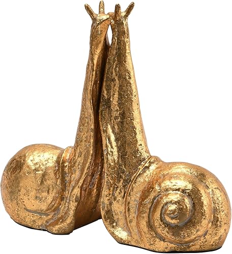 Creative Co-Op Sujetalibros decorativos de metal fundido envejecido, dorado, juego de 2