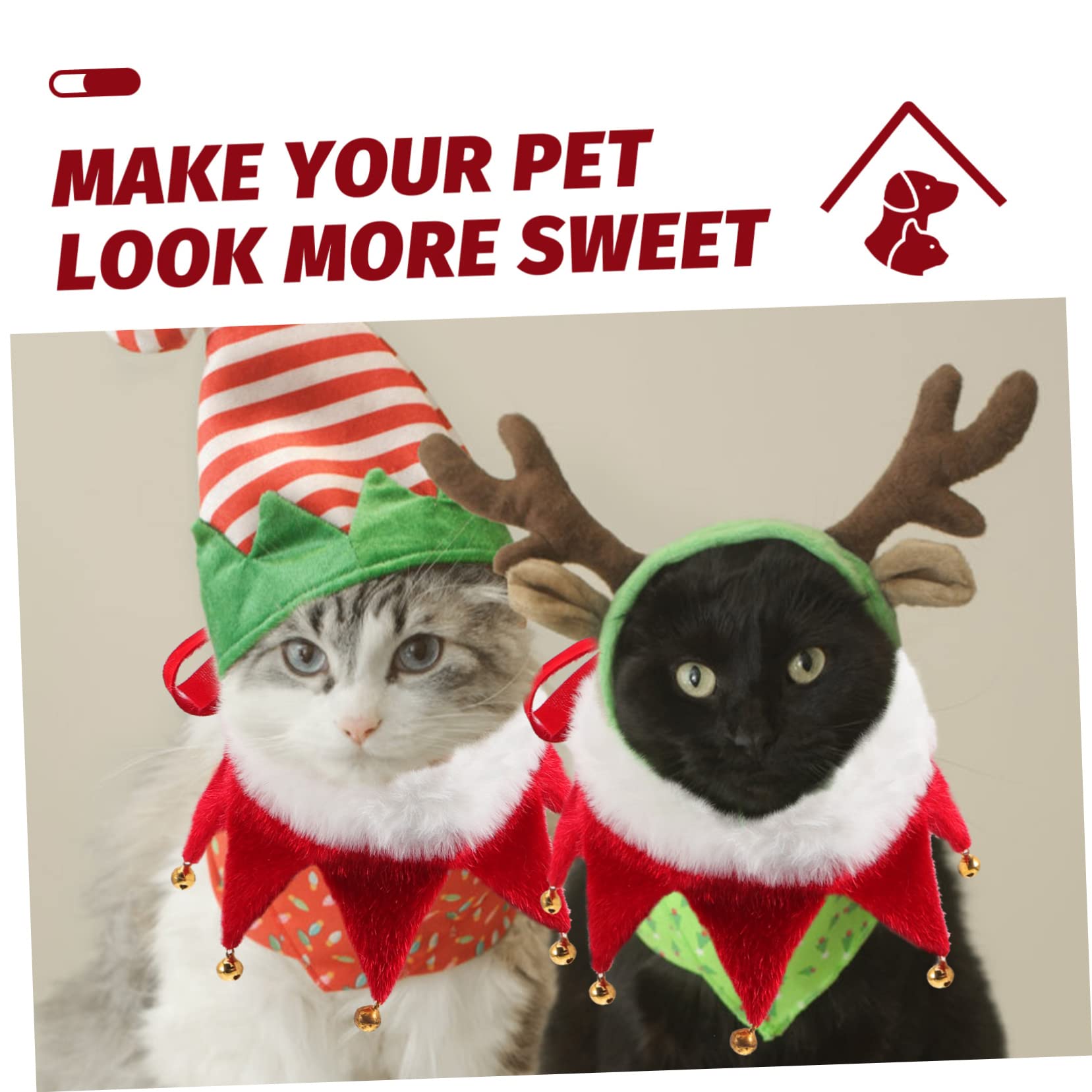 HANABASS Collier de Noël Ajustable avec Grelot pour Chien et Chat Design Festif et Confortable