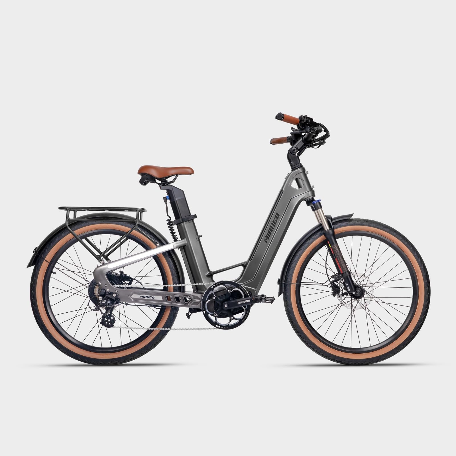 mihogo AIR Bici Elettrica, Carbon E-Bike, Con Doppia Batteria 48V (9.6 * 2) Ah, 85 Nm, Autonomia 206 km, Navigazione Bluetooth, Fat Bike Ideale per Città e Trekking – Uomo e Donna