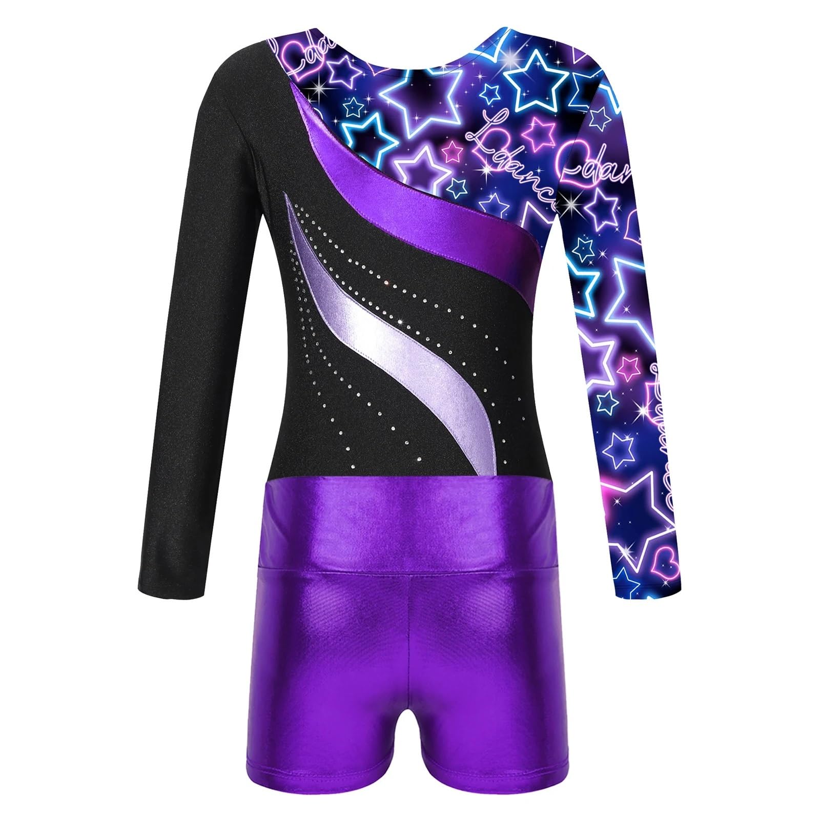 Gymnastikanzug Mädchen Mädchen-Ballett-Tanz-Gymnastik-Trikot, ärmelloser Body mit Shorts, Skaten, Bühnenauftritt, Tanzbekleidung, Badebekleidung, Sportbekleidung(Color 2,14)