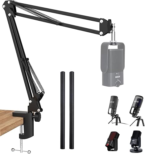 SUNMON Rode NT-USB Mic Boom Arm - Brazo de micrófono para RODE NT-USBNT-USB+NT-USB Mini y la mayoría de micrófonos, soporte de brazo de tijera disponible en Yaxa Costa Rica