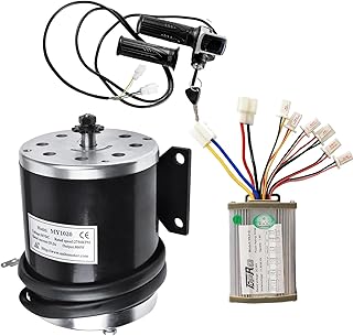 36V 800W Brushed Motor MY1020 Kit with 11T 25H Sprocket, 36V Speed Controller & Throttle Grip LCD, 2650RPM 13.7A, for Go Kart Electric Scooter ATV E-Bike Razor MX350 MX500 SX500 Upgrade Kit!