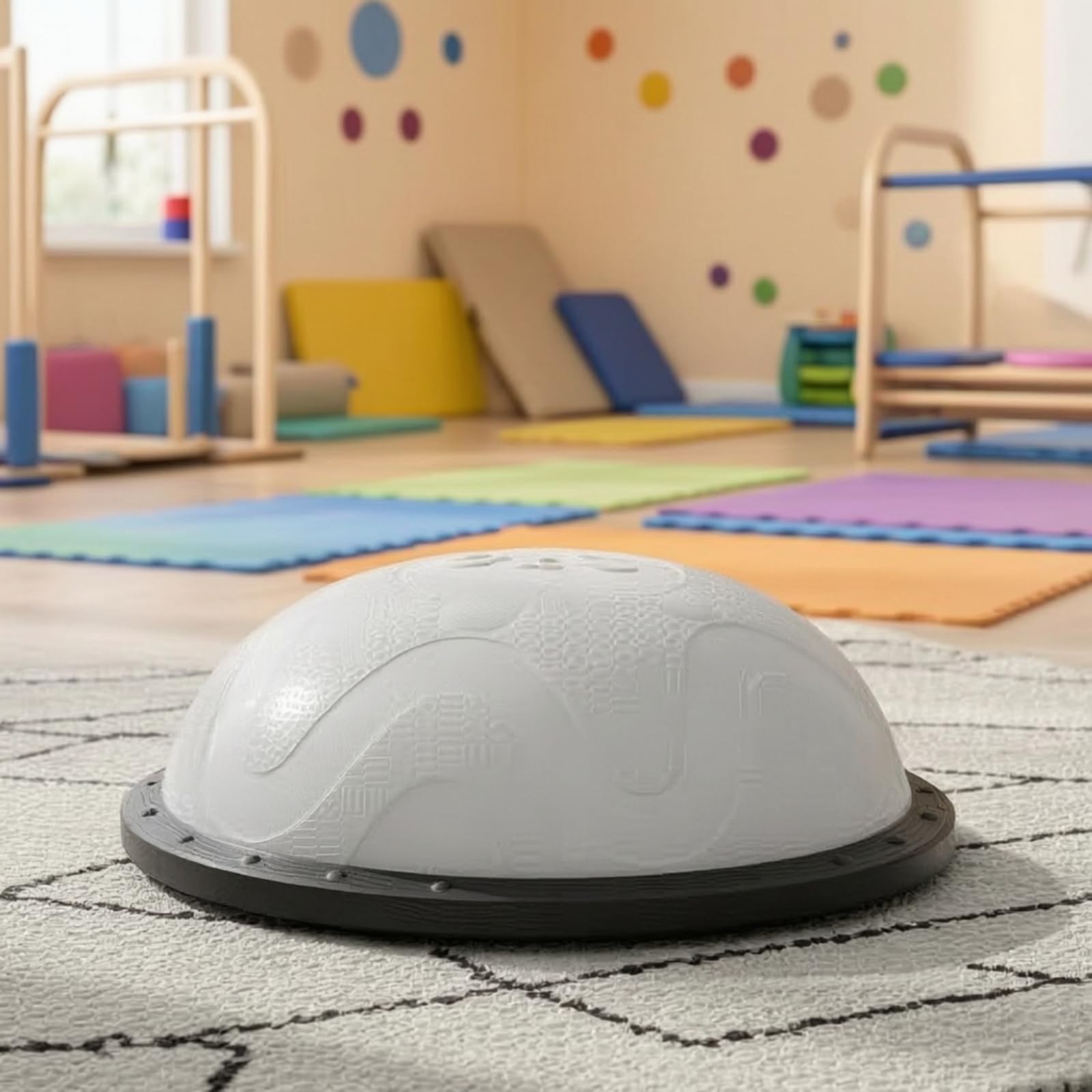 Balance Ball per Bambini Palla Equilibrio Tavola Balance Pedana Semisferica Cuscino Propriocezione Antiscivolo in Pvc con Pompa E Corda per