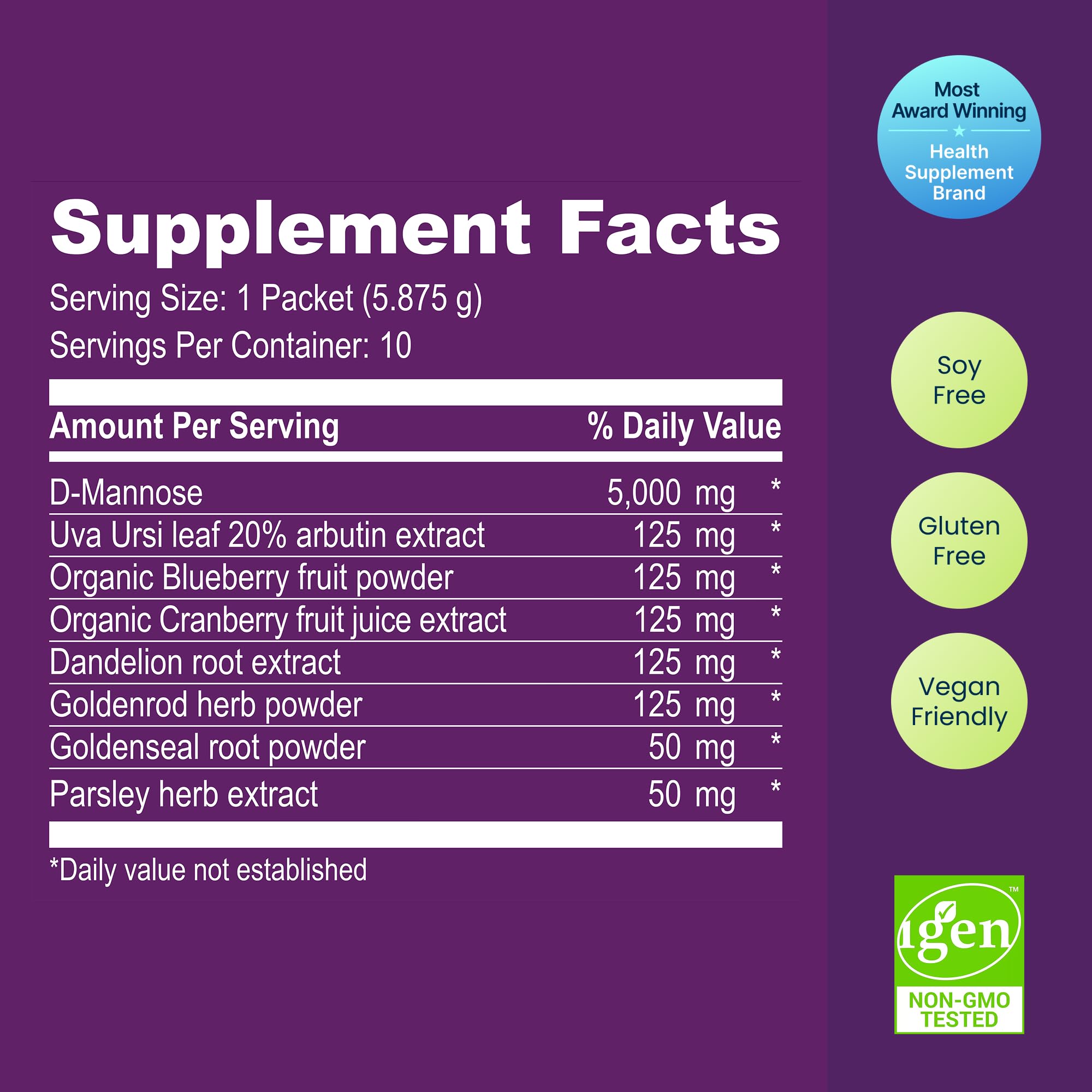 Vibrant Health U.T. Vibrance Stick Packs, 5000 mg D-Mannose — Amazon image 5