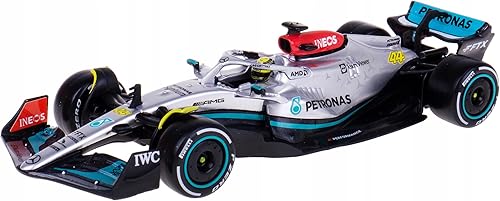 AMG F1 W13 E Performance # 44 Lewis Hamilton F1 Campeonato Mundial de Fórmula Uno (2022) con vitrina 1/43 Modelo Fundido a Presión por Bburago